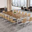 Table de conférence pour 8 à 10 personnes, table de réunion avec pieds en métal