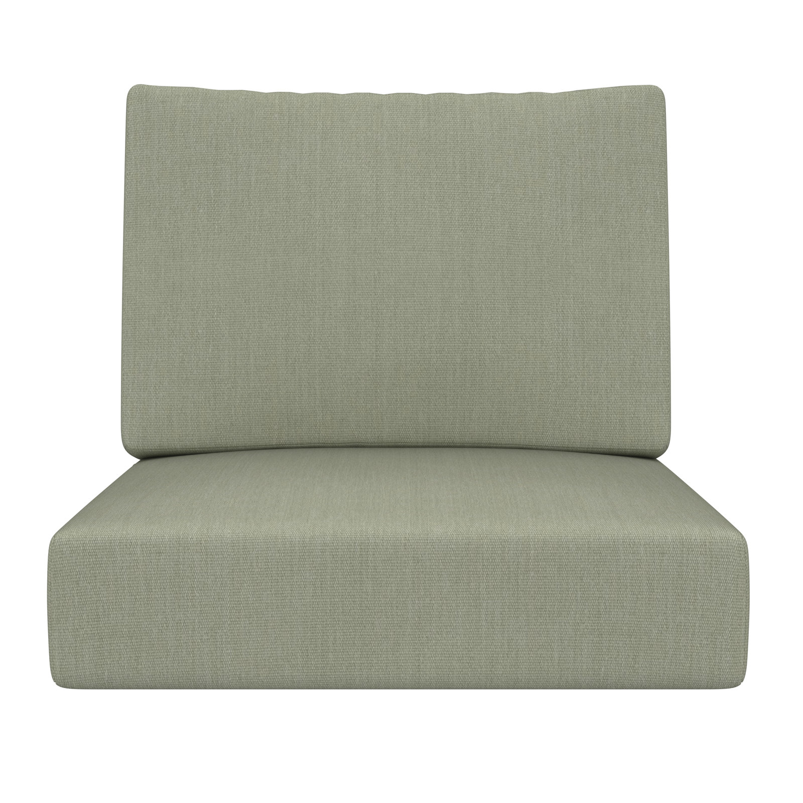 Outdoor Sunbrella Seat/Back Cushion, Sunbrella® Canvas Seasalt