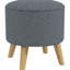 Grey Linen With Hidden Compartment For Storage Use And Comfortable Padding