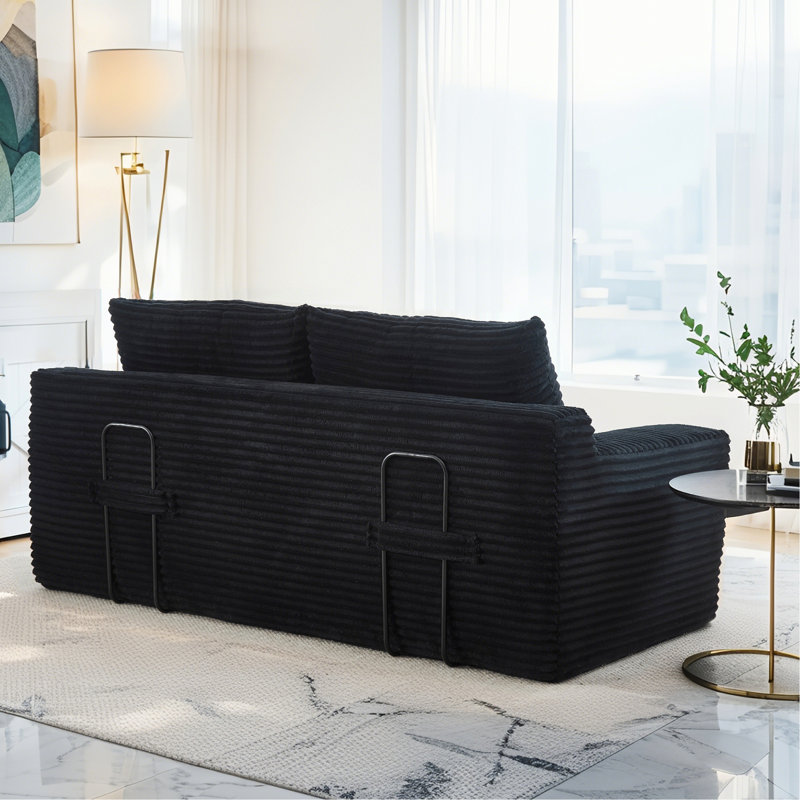 Canapé-causeuse pour petit espace intérieur, Noir