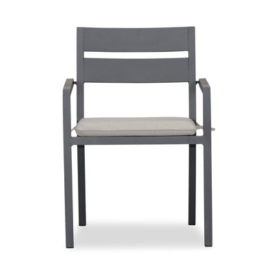 Vivant Aluminum Outdoor Dining Armchair with Cushion -  Joss & Main, 059C74EE4D864A78A89173DCB58B7F17