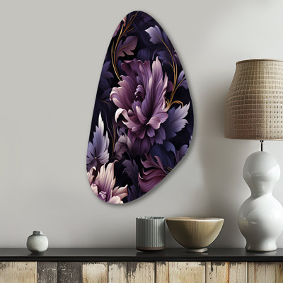 Galicia - Floral Fall Shape Assymterical Metal Wall Art