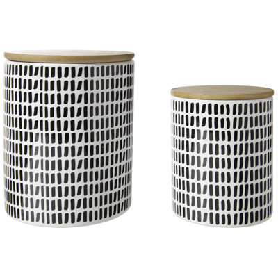 Ceramic / Porcelain Kitchen Canister Set - Set of 2