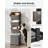 4-Tier Grey Vertical Laundry Basket,Laundry Hamper Sorter for Small Space
