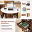 Bureau de réception moderne avec comptoir ovale-665754695