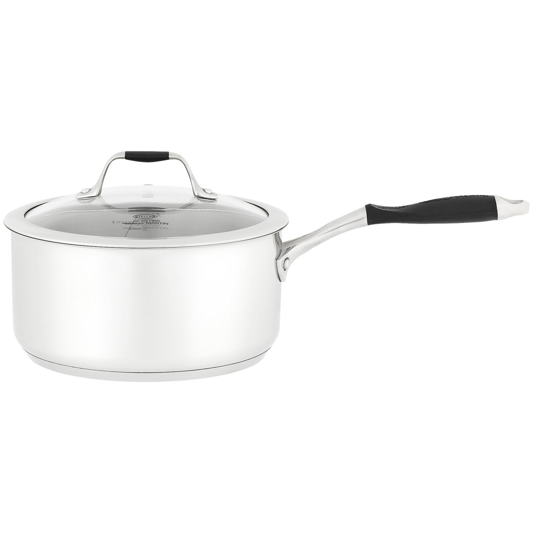 Stellar, James Martin - Non-Stick Saucepan with Glass Lid