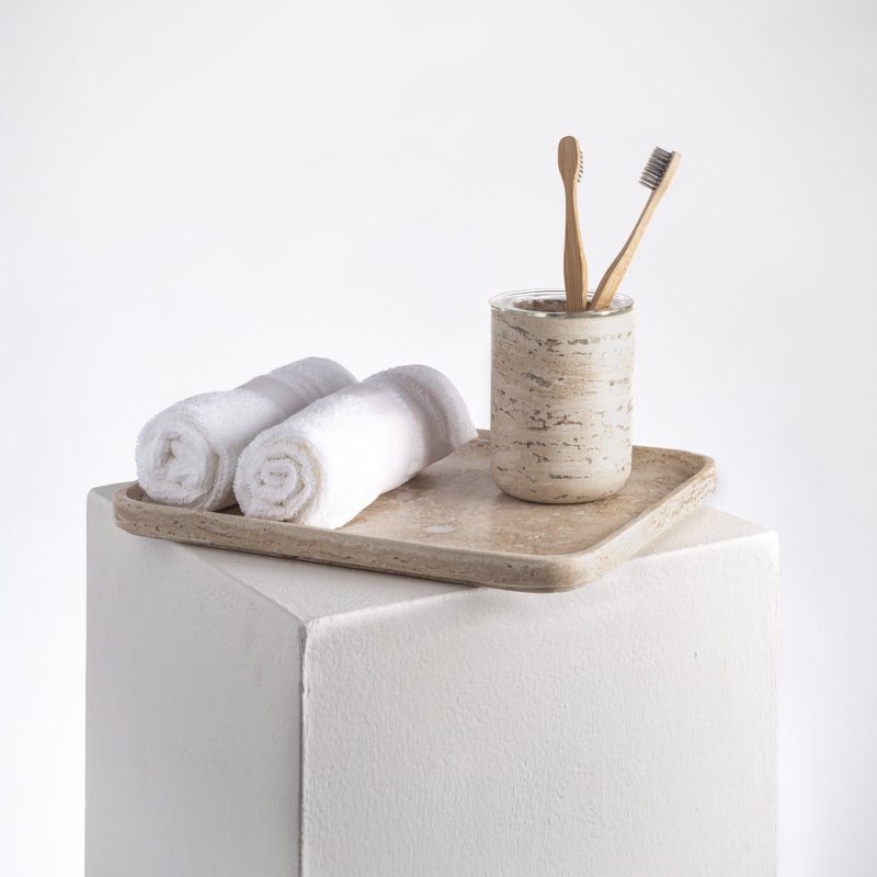 Marble Bathroom Accessory Set