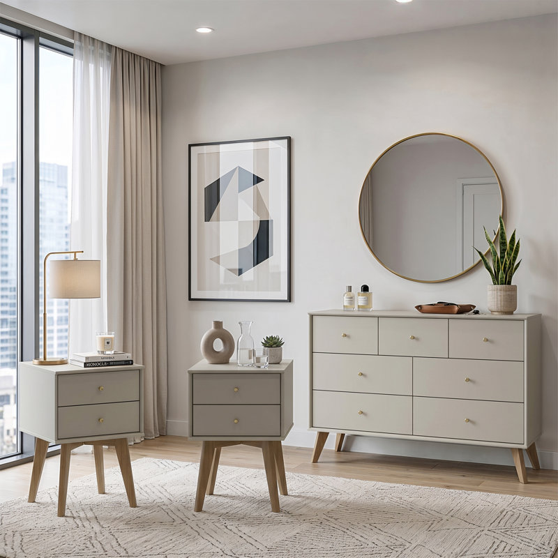 Sleep Suite Bedroom Set, Light Grey
