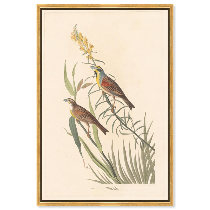 «Tallgrass pair», reproduction d'art sur toile par Art Remedy, H 31 po x l 21 po, Cadre doré