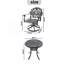 Ensemble de salle à manger 5 pièces en aluminium coulé toutes saisons comprenant 4 chaises pivotantes et une table ronde de 30,71 po-1339822982
