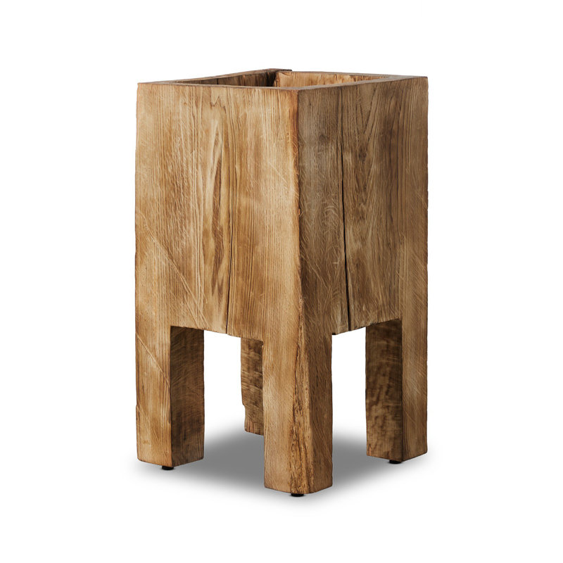 Jardinière Hoarce - Brûlé récupéré, H 33 po x l 18,75 po x P 19,25 po, Brûlé récupéré