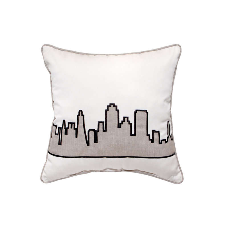 Embroidered Sunbrella® Outdoor Throw Pillow