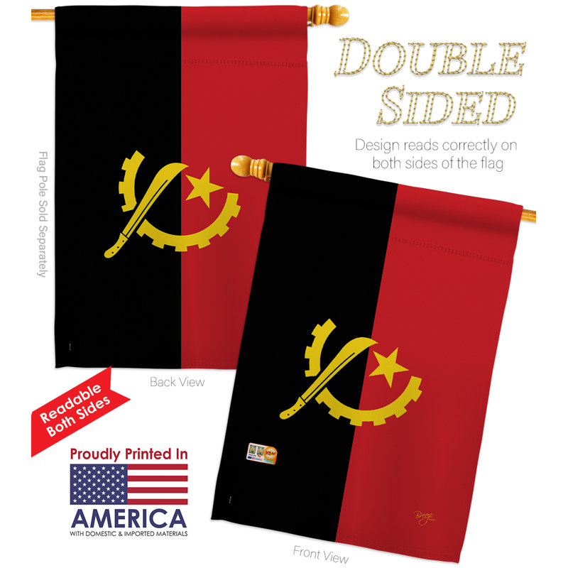Double Sided 40'' H x 28'' W Polyester Flag Set