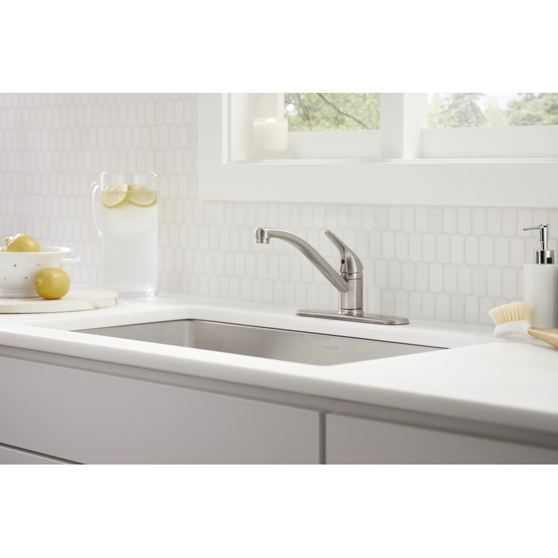 Single Handle Kitchen Faucet, Vibrant Stainless