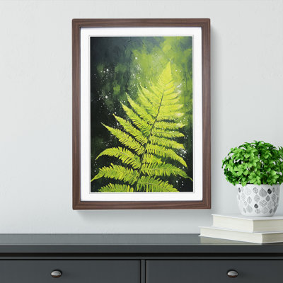 Fern Leaf Action Painting - Framed Print