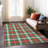 Machine Washable Indoor/Outdoor Christmas Plaid Xhevrie Emerald Rug-1516000961