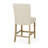 Contemporary Fabric Button Tufted Counter Stools, Set Of 2, For Stylish And Comfortable Seating-2070280082