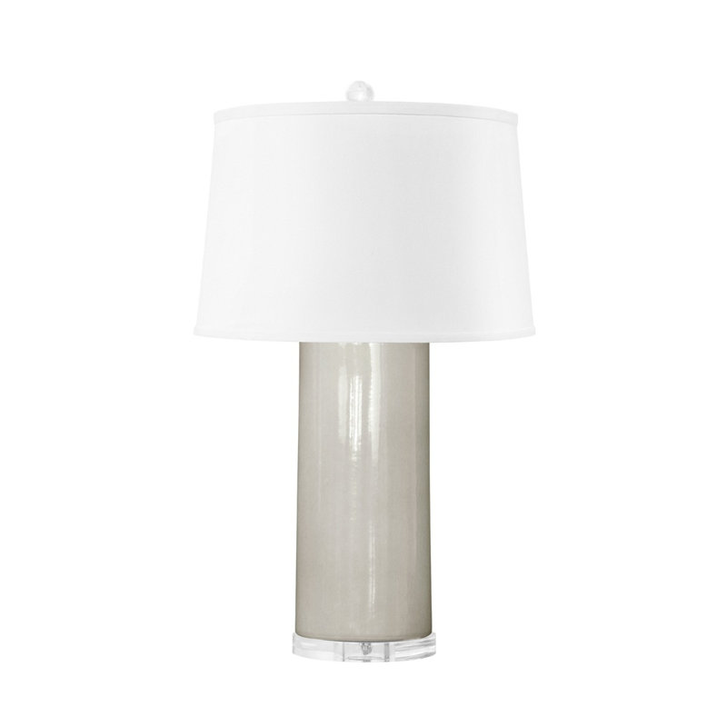 Formosa Table Lamp, Clear/Dove Gray
