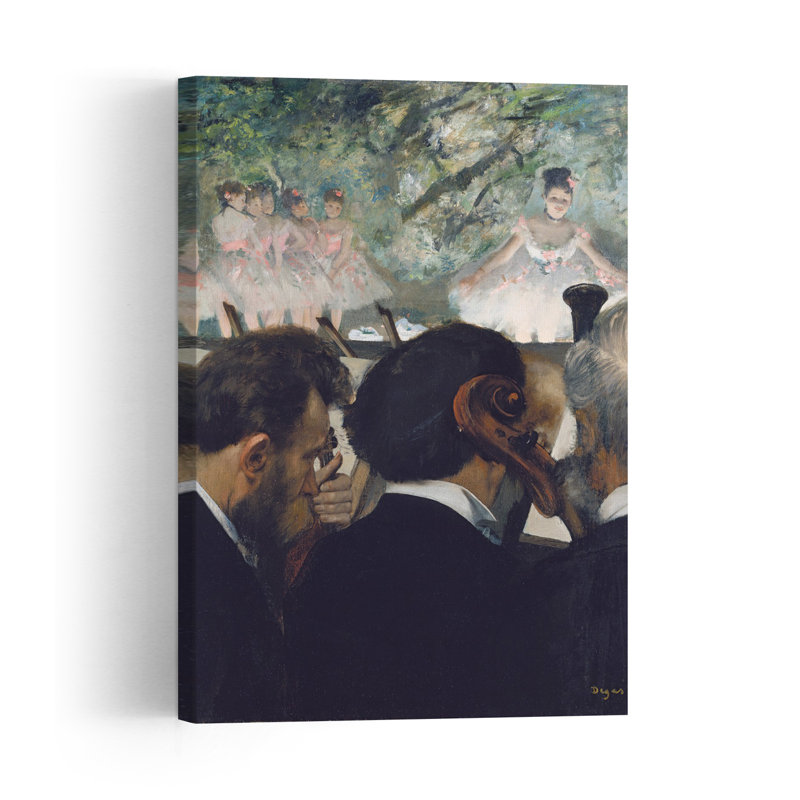 Musiciens d'orchestre, 1872 - Estampe d'art mural contemporain abstraite, H 48 po x l 32 po