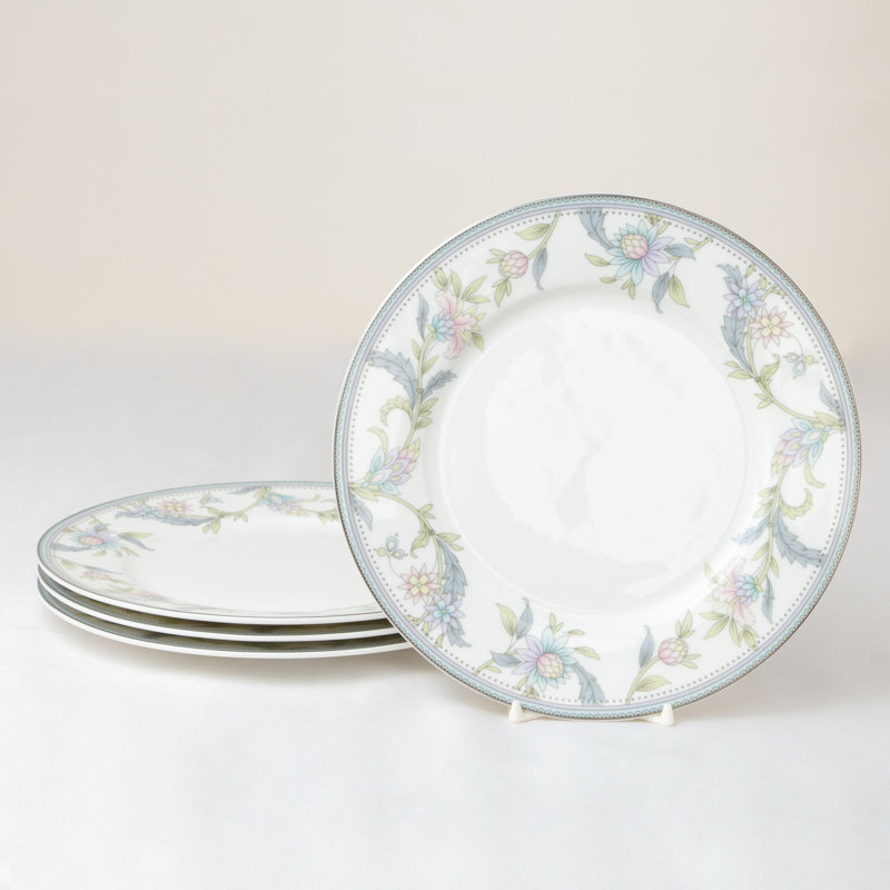 Ensemble de 4 assiettes à dessert en porcelaine Bone China