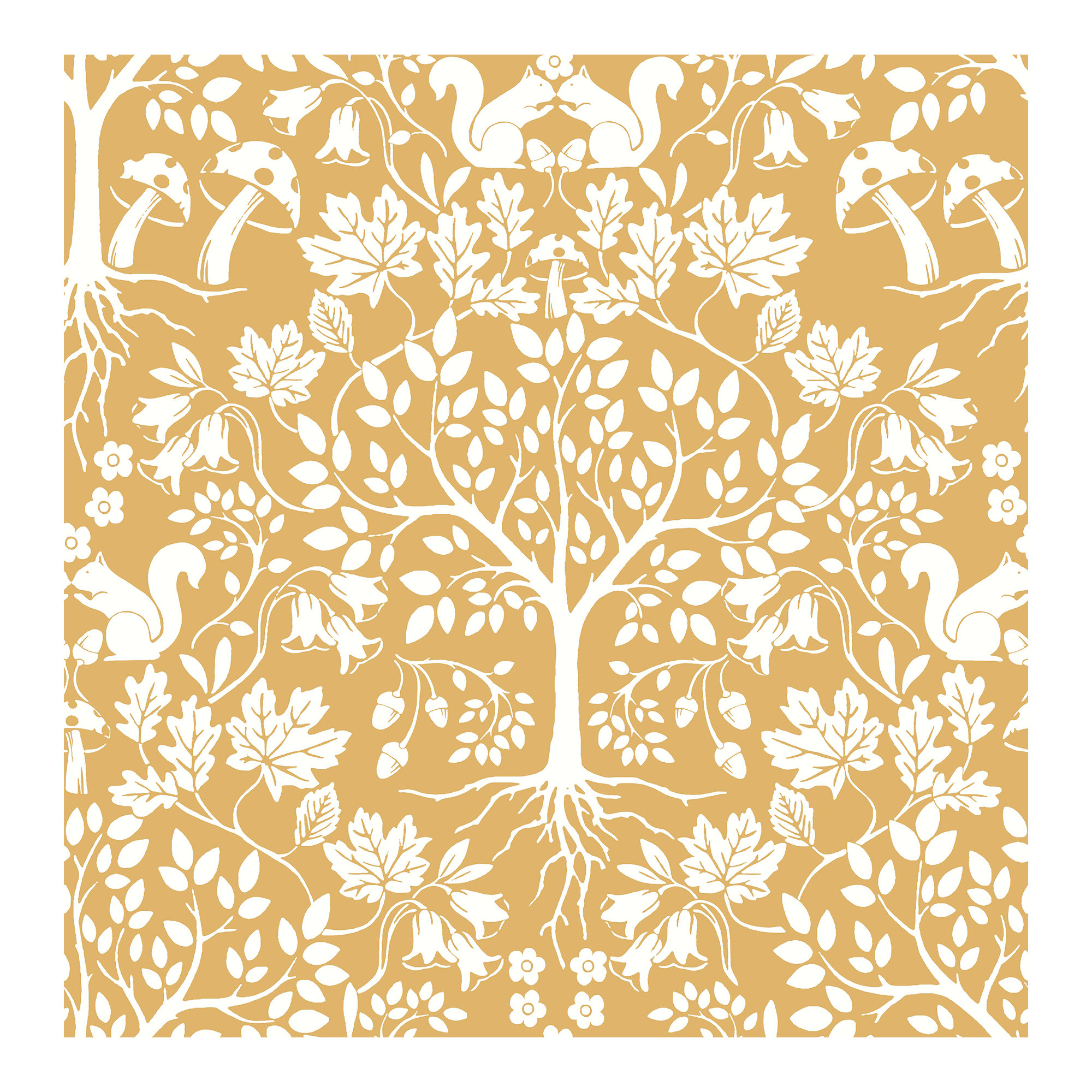 Aimon Floral Wallpaper, Yellow