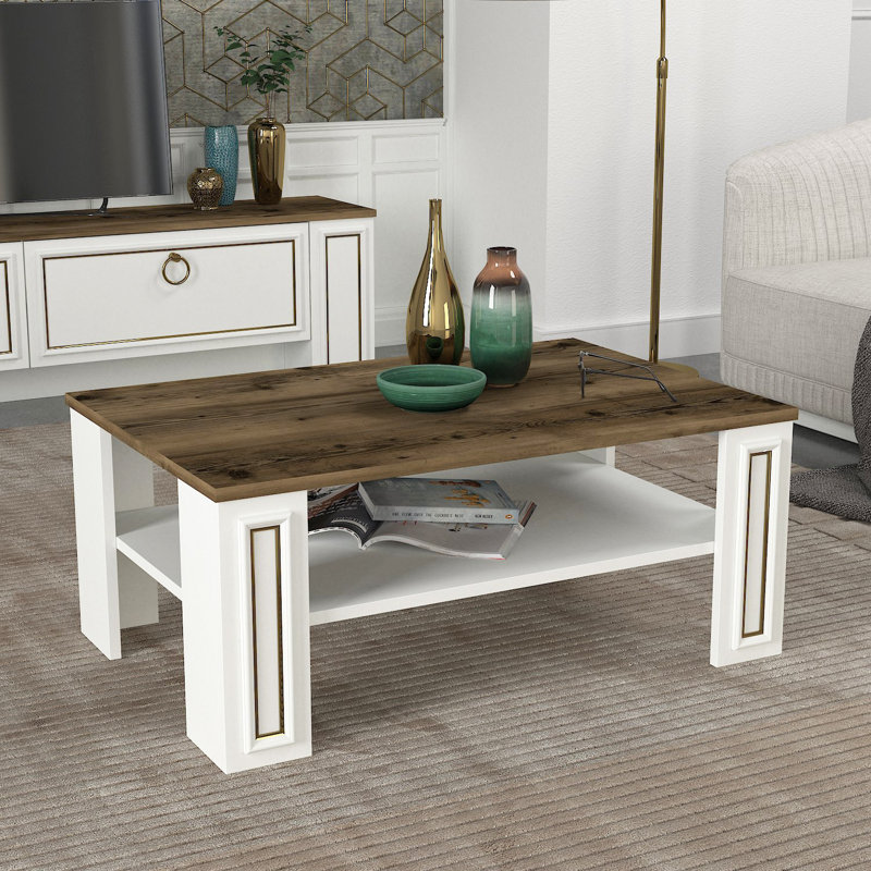 Table basse à 4 pieds avec rangement