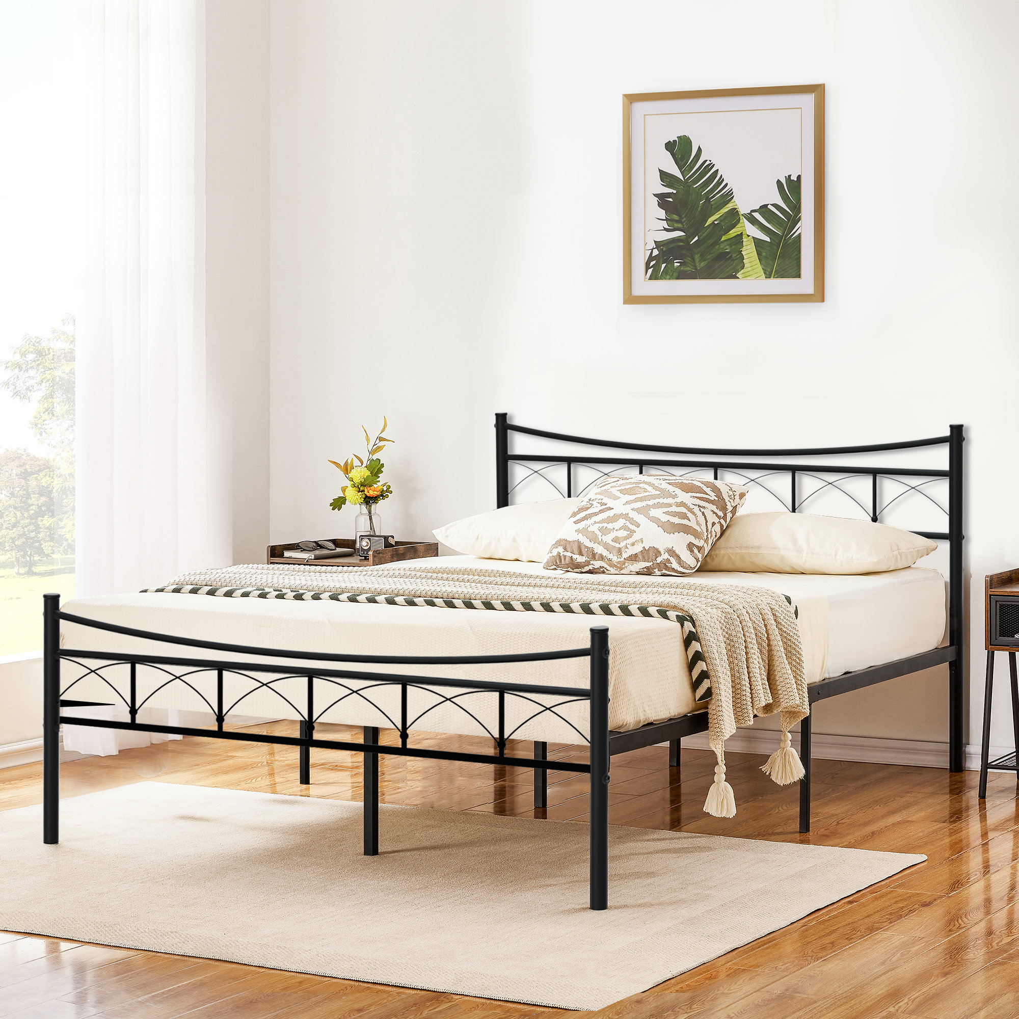 Headboard and footboard compatible bed deals frame