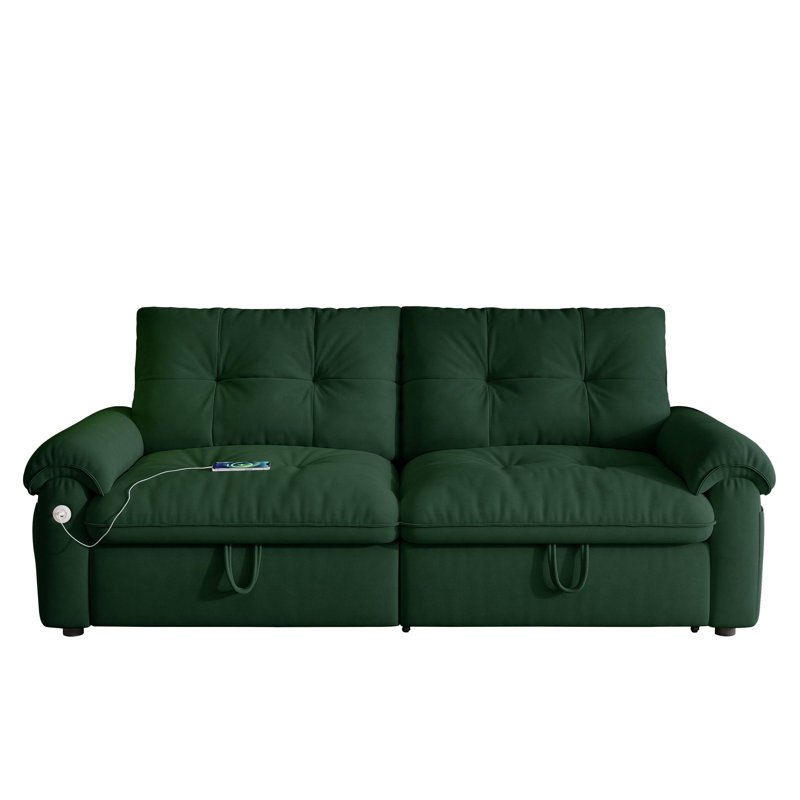Canapé convertible en tissu VersaWeave Cloud, Green