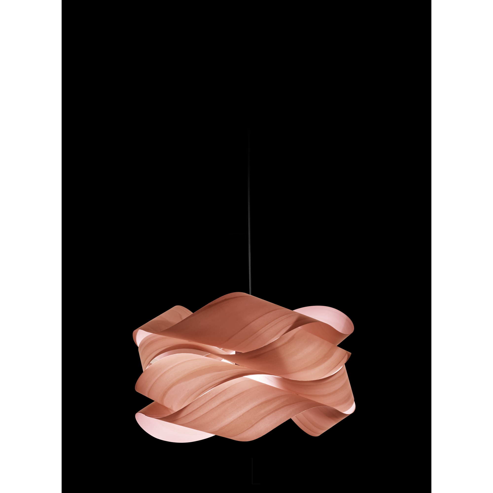 Single Light Dimmable Pendant, Pale Rose, Matte White, 11" H x 18.1" W x 18.1" D