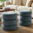 Modern Round Velvet Storage Ottomans (Set Of 2）-1144471467