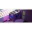 Lit double pleine grandeur sur le sol, cadre de lit double en fer, lit double moderne à profil bas, garde-corps de style clôture, série noire-2126915719-2126915717