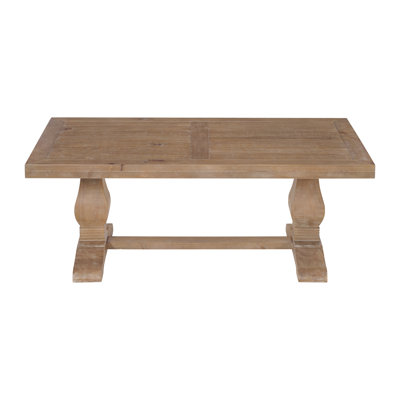 Sarcoline Solid Wood Pedestal Coffee Table