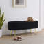 Banc de rangement repose-pieds ovale avec pieds en métal-128968968-128968973