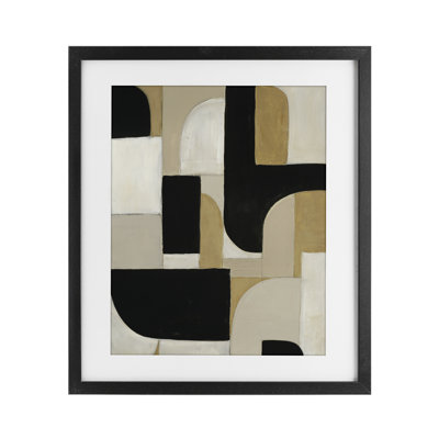 «Black & Neutral Shapes», reproduction encadrée sous verre, conception de Kippi Leonard
