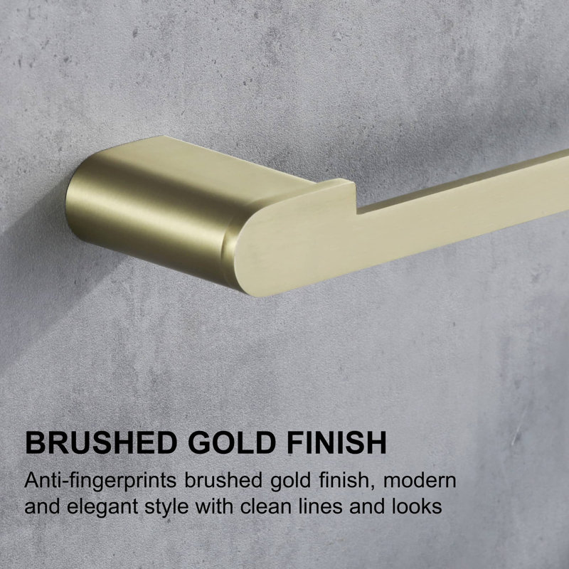 4 - Piece Bathroom Hardware Set, Brushed Gold
