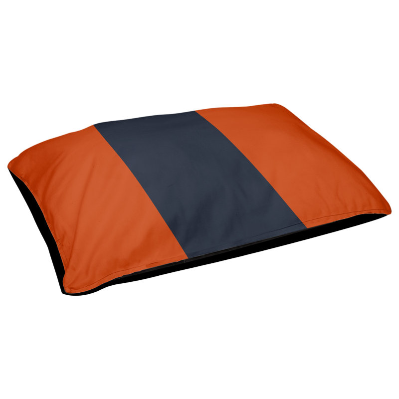 Coussin Atlanta, Orange/Navy, Medium (40" W x 30" D x 6.5" H)