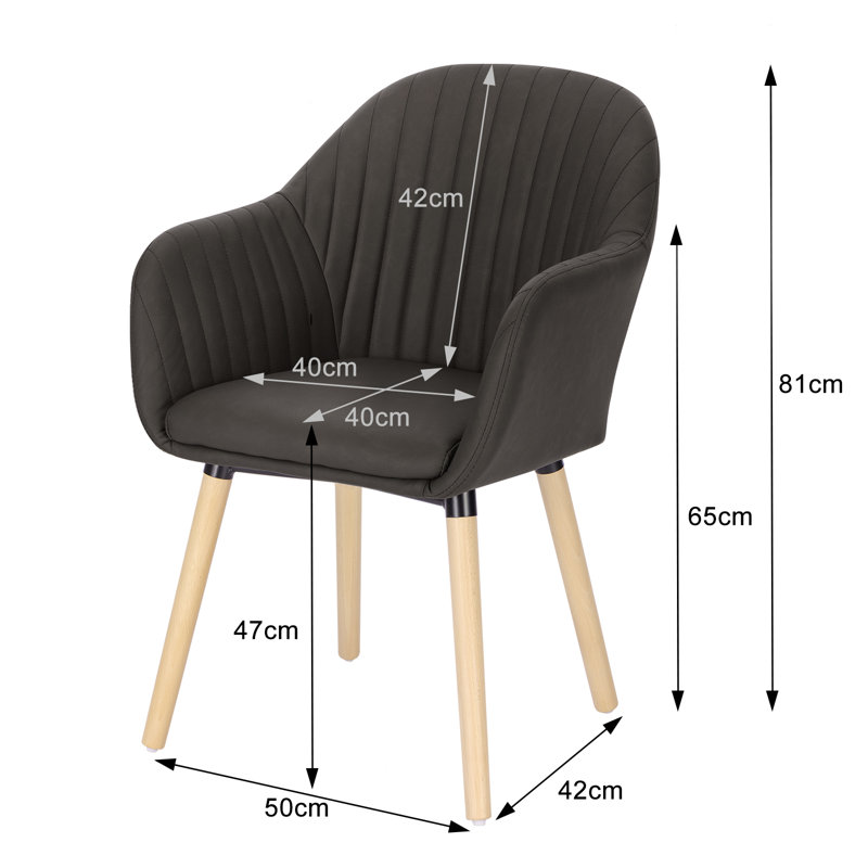 Seema Upholstered Dining Chair, Anthracite