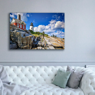 «Summer Day At Pemaquid Point» par Rick Berk, art mural sur toile