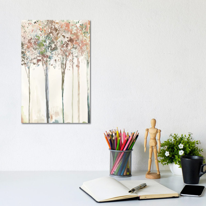 Golden Trees I by Allison Pearce - Wrapped Canvas Painting, 20.32 cm H x 30.48 cm W