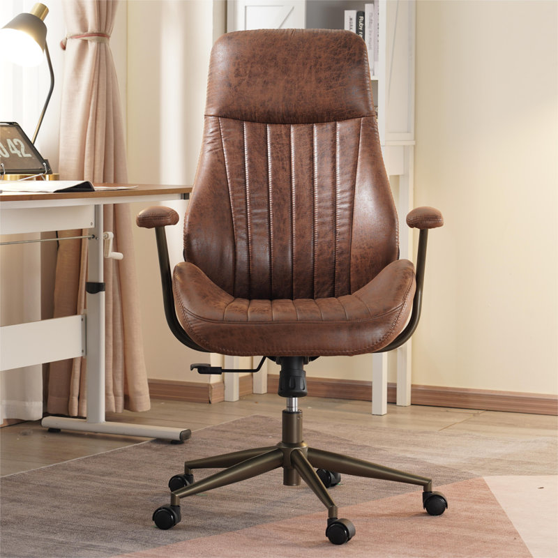 Fauteuil de bureau Daden, Marron foncé