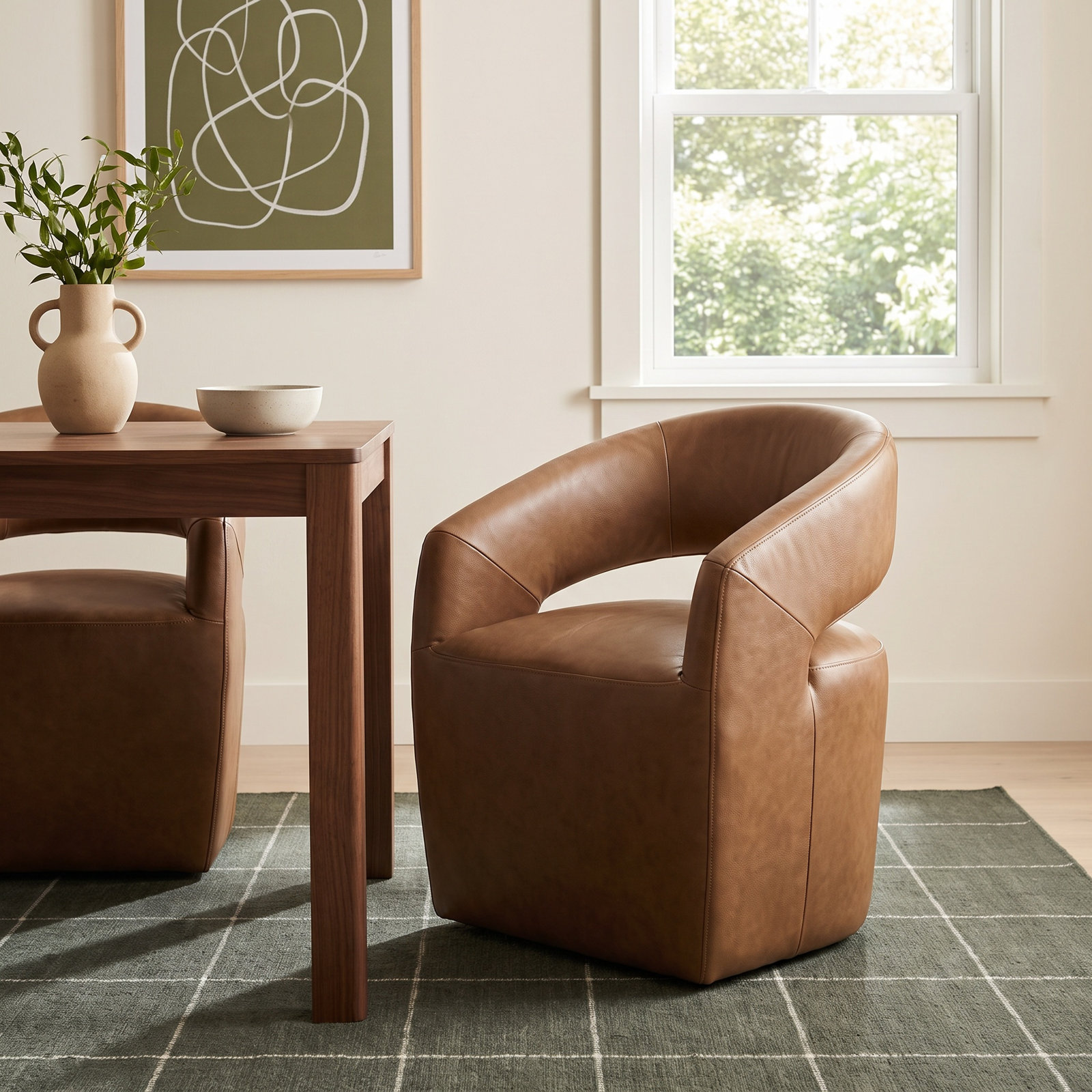 Vittorio Genuine Leather Dining Chair