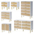 6 Pieces Rattan Boho Bedroom Set