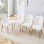 Chaises de salle à manger en cuir synthétique, ensemble de 6-114326394-114326393