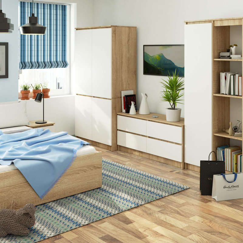 Srirama 4 Door Manufactured Wood Wardrobe