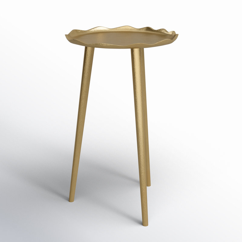 Avelines 22" Tall End Table, Gold