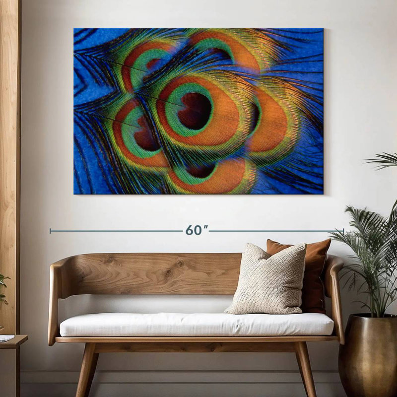 Brampt Peacock Feather Stack, 34" H x 51" W