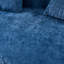 Canapé incurvé en chenille avec mousse haute densité et sans assemblage, idéal pour les espaces de vie compacts (bleu)-2141740825