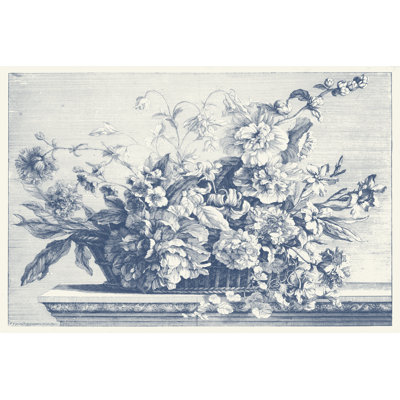 Panier de fleurs bleu marine II