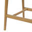 Tabourets de bar à hauteur de comptoir de style Mid-Century moderne en bois d'hévéa avec siège rembourré et dossier courbé Eamon