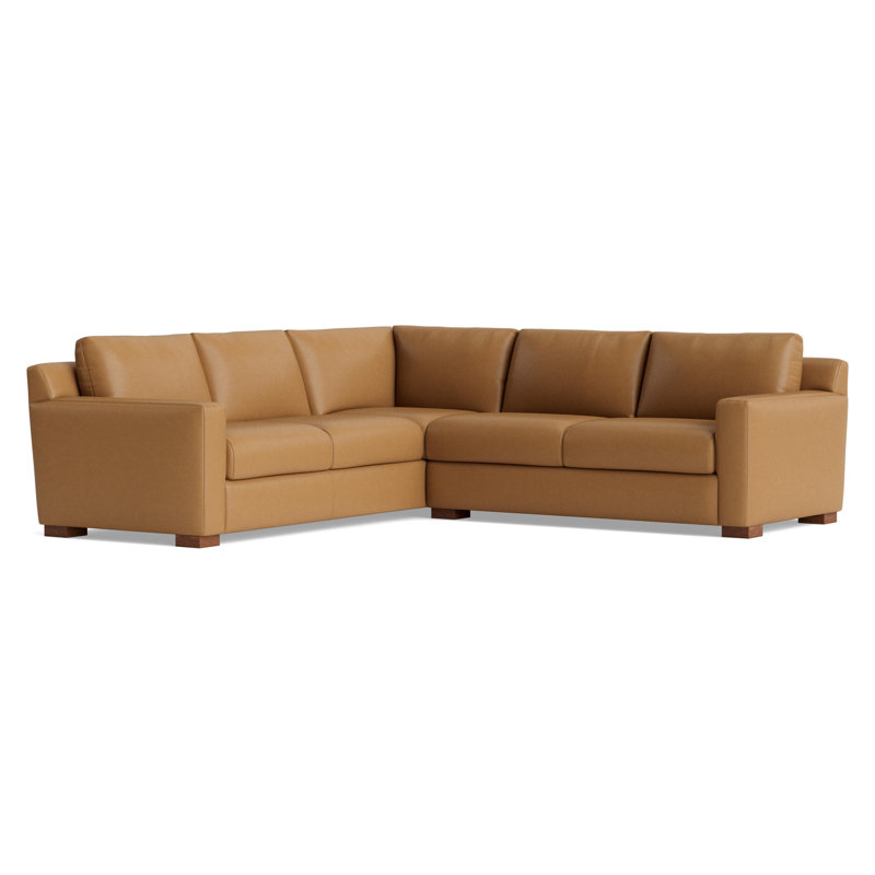 Catalina Corner Sectional, Left Hand Facing, Leather - Butterscotch